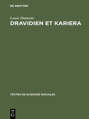 cover image of Dravidien et Kariera